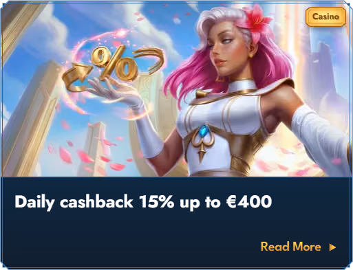 Baner codziennego cashbacku Casea Casino
